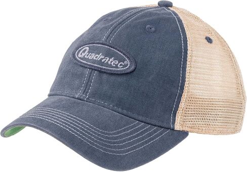 Quadratec Old Favorite Adjustable Trucker Patch Cap - Vintage Washed Cotton Twill Mesh Back Snapback Hat in Saudi Arabia