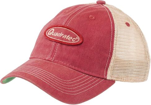 Quadratec Old Favorite Adjustable Trucker Patch Cap - Vintage Washed Cotton Twill Mesh Back Snapback Hat in Saudi Arabia