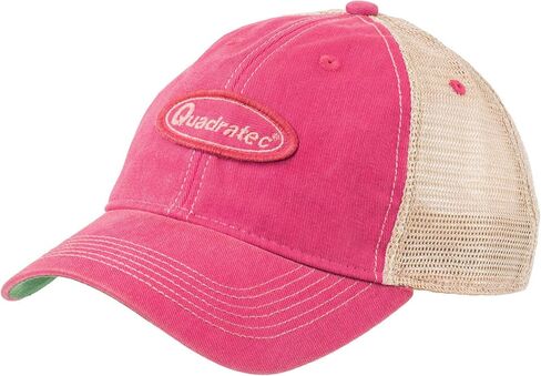 Quadratec Old Favorite Adjustable Trucker Patch Cap - Vintage Washed Cotton Twill Mesh Back Snapback Hat in Saudi Arabia