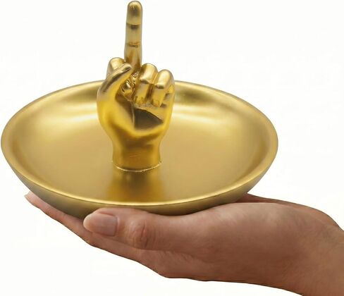 Hand Gesture Jewelry Display Stand - Decorative Ring Holder Tray for Vanity Organization in Saudi Arabia