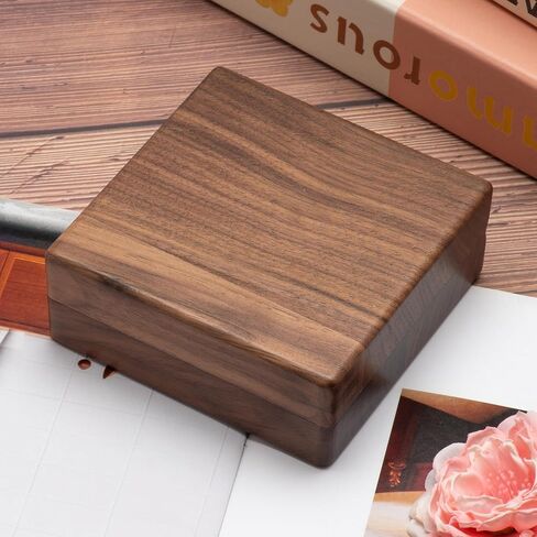 Walnut Wood Bracelet/Bangle Box CaseVelvet Interio Jewelry Display Storage Holder Trinket Storage Case (Black Inner) in Kuwait