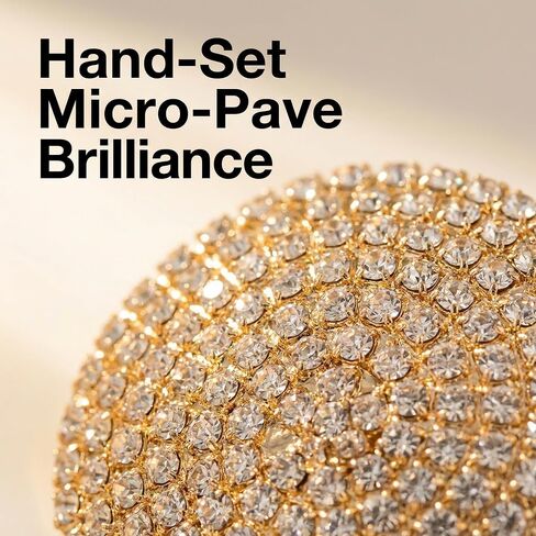 Elegant Gold Rhinestone Women's Earrings Large Crystal Discs Formal Earrings For Female Evening Wear Gold Prom Jewelry in Saudi Arabia