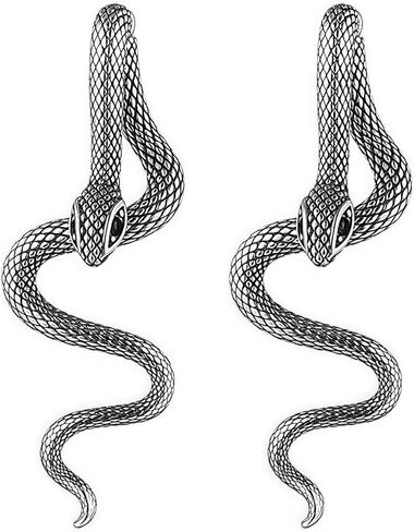 Retro Snake Earrings for Women Stainless Steel Gothic Punk Snake Stud Earring Biker Party Jewelry Gift in Saudi Arabia