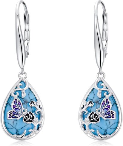 925 Sterling Silver Dangle Leverback Earrings Animal Stud Sports Hoop Earrings Jewelry Gifts for Women in Saudi Arabia