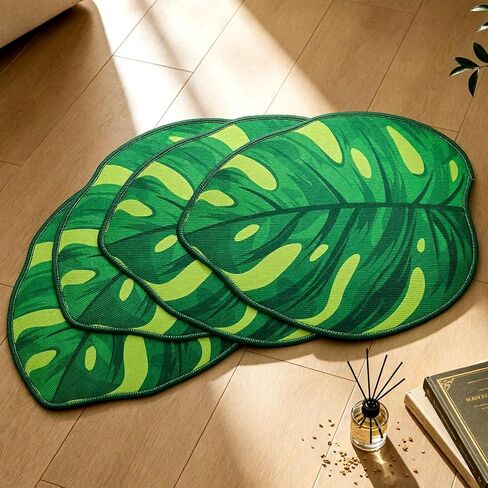 24 Pcs Green Leaf Carpet 16 Inch Leaf Shape Sitting Mat Sitting Floor Seats Non Slip Backing Classroom Rug Cushions Soft Mat for Preschool Elementary Daycares School Learning Playing Areas in Saudi Arabia
