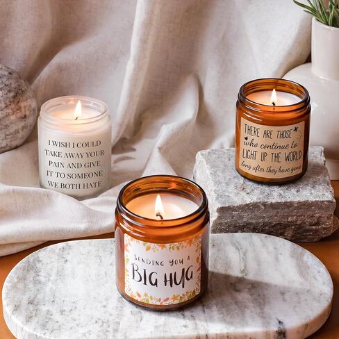 MULCHUM Lavender Scented Candle, Funny Sympathy Gift for Friends Self-Care Cheer Up, Relaxing Natural Soy Wax Jar Candle for Women Stress Relief, 7oz 45 Hours Long Lasting Burn in Saudi Arabia