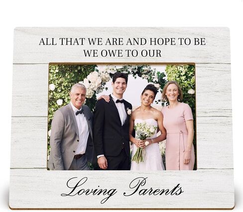 Mother Father of the Groom Picture Photo Frames Gifts from Son Bride, Wedding Parent Gifts for Wedding Day, Today A Groom Tomorrow A Husband Forever Your Son Picture Photo Frame for 5x7 Photo in Saudi Arabia