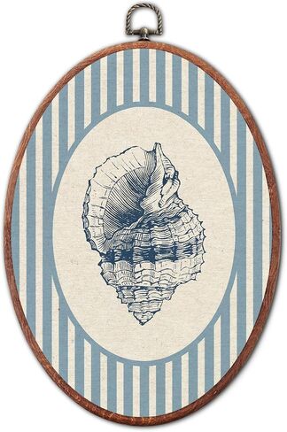 Vintage Fire Truck Nursery Oval Wall Art Framed, Grey Striped Watercolor Vehicles Framed Canvas Prints, Unique Car Decoration Hanging Wall Decor for Kids Toddler Room Bedroom Playroom, 8.6x11.4 Inch in Kuwait