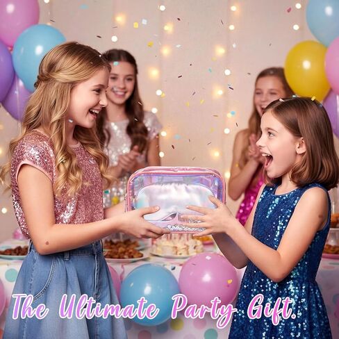 حقيبة مكياج ثلاثية الأبعاد شفافة من Aliceset مكونة من 12 قطعة مع حواف معززة وحقيبة مستحضرات تجميل للسفر مع سحاب مقاوم للماء وحقيبة تنظيم أدوات الزينة للنساء وحقيبة حفاضات هدية للشاطئ (وردي) in Kuwait