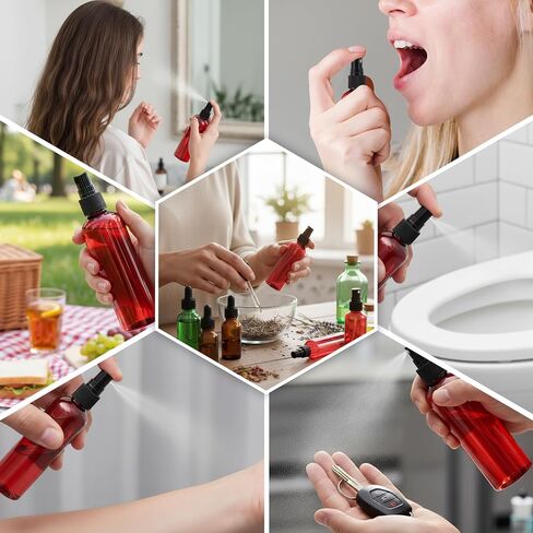 90 Pack 4oz Plastic Spray Bottles Bulk, Reusable Refillable Fine Mist Empty Mini Spray Bottles, Travel Size Small Sprayer for Essential Oils, Perfume, Cleaning Solutions (Amber) in Saudi Arabia