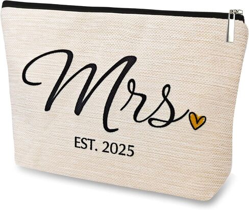 DJOLY Wedding Bridal Shower Gifts for Bride To Be 2026 Future Mrs Makeup Bag, Bachelorette Gifts for Bride Bag, Engagement Gift Bachelorette Party Accessories for Women, Cosmetic Travel Zipper Pouch in Saudi Arabia