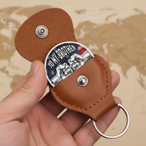 Once A Brother Always A Brothers Coin Keychain, Pocket Hug Stainless Steel Friendship Birthday Gift Accessories in Saudi Arabia
