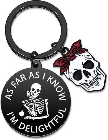 Goth Gifts for Women Gothic Keychain Skull Keychain for Teens Witchy Gifts for Women Skeleton Keychains Spooky Basket Stuffers Horror Gift for Friend Funny Halloween Keychains in Saudi Arabia