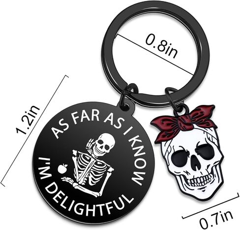 Goth Gifts for Women Gothic Keychain Skull Keychain for Teens Witchy Gifts for Women Skeleton Keychains Spooky Basket Stuffers Horror Gift for Friend Funny Halloween Keychains in Saudi Arabia
