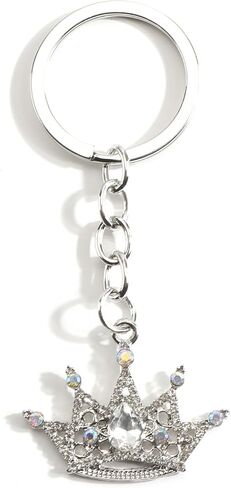 Crown Keychain with Rhinestones Bling Queen Theme Keycharm for Women Royal Keyring Gift for Bags in Saudi Arabia