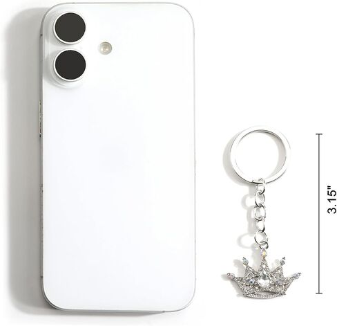 Crown Keychain with Rhinestones Bling Queen Theme Keycharm for Women Royal Keyring Gift for Bags in Saudi Arabia
