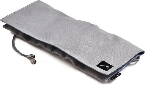Watch Roll for Travel Storage - Canvas and Soft Vegan Suede with 4 Organizer Pockets (Grey/Blue) in Saudi Arabia