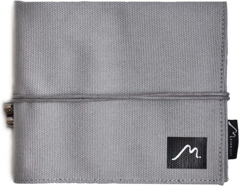 Watch Roll for Travel Storage - Canvas and Soft Vegan Suede with 4 Organizer Pockets (Grey/Blue) in Saudi Arabia