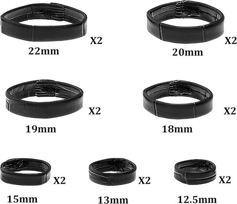 14 Pcs Leather Watch Band Keeper - 7 Sizes Watch Strap Loop Replacement. Durable Wristband Fastener Rings for Smartwatches, Secure Holder Accessories in Saudi Arabia