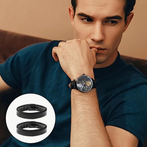 14 Pcs Leather Watch Band Keeper - 7 Sizes Watch Strap Loop Replacement. Durable Wristband Fastener Rings for Smartwatches, Secure Holder Accessories in Saudi Arabia