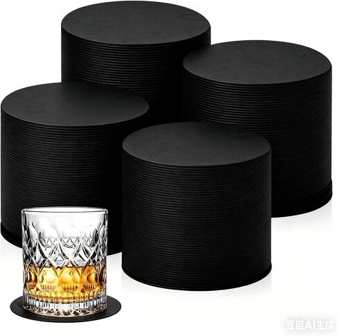 50 Pcs Paper Coasters （1MM）, 4 Inch Disposable Round White Cardboard Coasters for Weddings Parties in Saudi Arabia