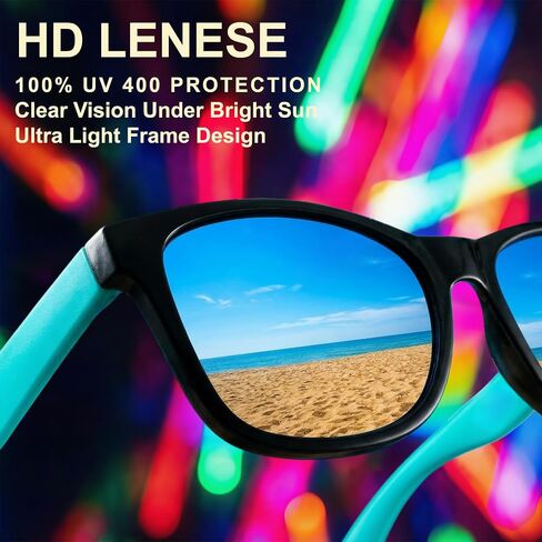 100 Pack 20 Colors Neon Sunglasses Bulk,Party Sunglasses for Adults,80s Retro Style Plastic Sun Glasses for Beach Pool Birthday Outdoor Summer Party Supplies in Saudi Arabia