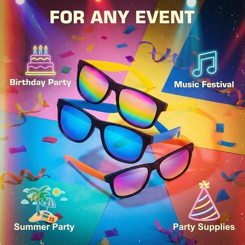 100 Pack 20 Colors Neon Sunglasses Bulk,Party Sunglasses for Adults,80s Retro Style Plastic Sun Glasses for Beach Pool Birthday Outdoor Summer Party Supplies in Saudi Arabia