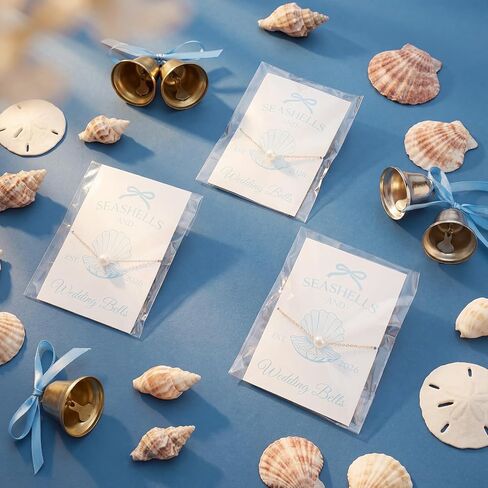 8 Pcs Seashells and Wedding Bells Bridesmaid Proposal Gifts 2026 Last Toast on The Coast Necklaces with Bag and Card Bridal Shower Gift for Bachelorette Beach Wedding Favors in Saudi Arabia