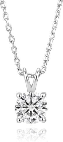 1.0 Carat Diamond Necklace, IGI Certified LAB GROWN Round Diamond Solitaire Necklaces for Women, 4 Prong Set, Pendant Jewelry for Women (E-F Color, SI Clarity) in Saudi Arabia
