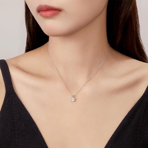 1.0 Carat Diamond Necklace, IGI Certified LAB GROWN Round Diamond Solitaire Necklaces for Women, 4 Prong Set, Pendant Jewelry for Women (E-F Color, SI Clarity) in Saudi Arabia