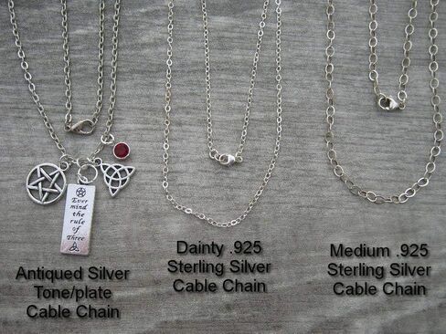 Ever Mind the Rule of Three Necklace, Personalized Pentacle Necklace, Wiccan Jewelry, Birthstone Necklace, Triquetra in Saudi Arabia