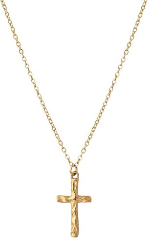 Elevated Faith Textured Cross Necklace in Saudi Arabia