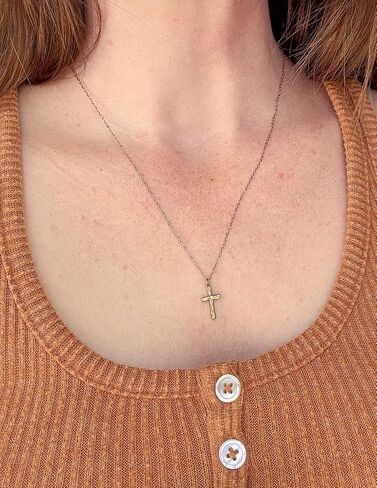 Elevated Faith Textured Cross Necklace in Saudi Arabia