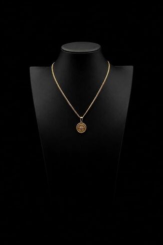 2 Chain + 2 Pendants - Silver Steel Rope (4mm, 20 inches), Cuban (3mm, 18 inches) with Cross and Coin Pendant for Men and Women, Waterproof in Kuwait