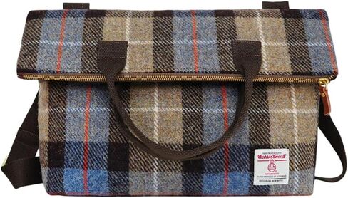Harris Tweed Wool Tote Bag for Men and Women, Foldable Crossbody Shoulder Bag with Adjustable Strap and Large Capacity in Saudi Arabia