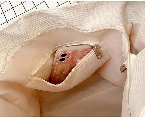 Y2K Messenger Bag for Women, Star Quilted Corduroy Cute Messenger Bag with Star-shaped Mirror, Kawaii Tote Purse Shoulder Bag（White） in Saudi Arabia