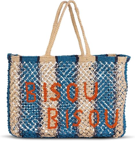 Tin Marin Bisou Bisou Handmade Eco-Friendly Macrame Jute Tote for Market, Beach and Travel - Fair Trade Artisan from India Artisan Bags in Saudi Arabia