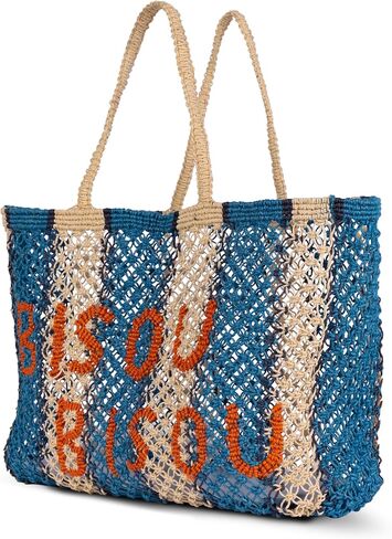Tin Marin Bisou Bisou Handmade Eco-Friendly Macrame Jute Tote for Market, Beach and Travel - Fair Trade Artisan from India Artisan Bags in Saudi Arabia
