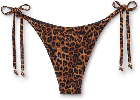 CALZEDONIA Woman's Wild Animalier Thong Swimsuit Bottoms in Saudi Arabia