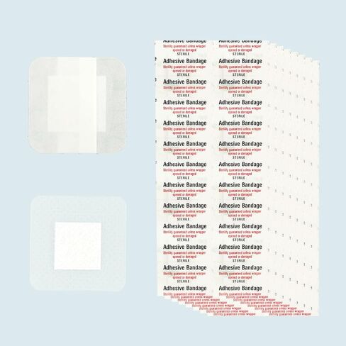 210PCS Waterproof Square Adhesive Bandages for Small Incisions Wound Care Flexible Bandages for First Aid and Hides Skin Spots(38mm,Transparent Color) in Saudi Arabia