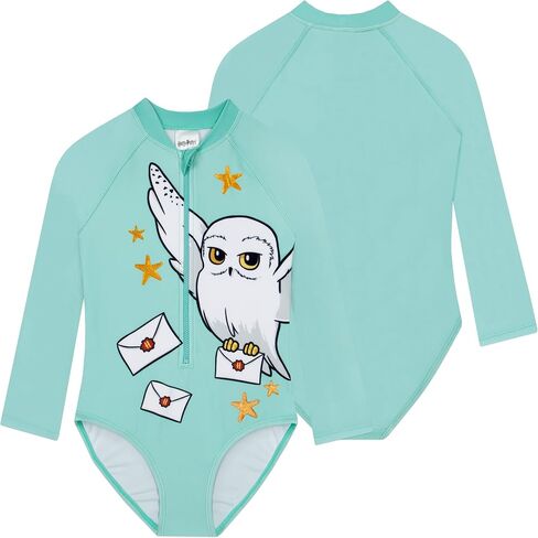Harry Potter Girls Swimsuit, Hedwig Swimming Suit for Girls, Long Sleeve Kids Bathing Suit in Kuwait