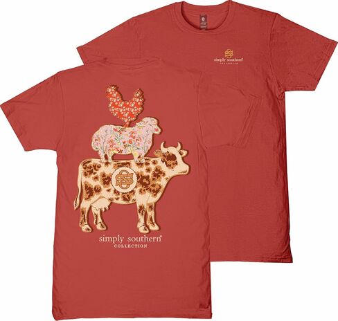 Simply Southern Farm - Cow, Sheep, Chicken - Country Life - Youth T-Shirt in Kuwait