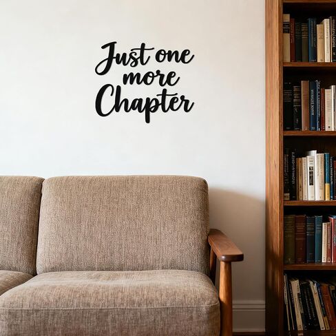 Slickss Book Lover Metal Wall Art, Reading Room Decor, Black Metal Book Wall Decor for Home Office, Gift for Readers(43 x 6.6 Inch) in Saudi Arabia