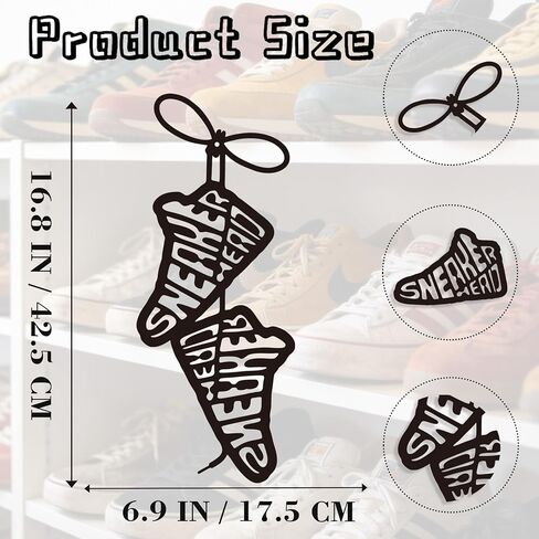 Zckjnoi Sneaker Head Metal Wall Art for Sports Room Decor for Teen Boys, Hypebeast Cool Boys Room Decor Wall Sign Modern Metal Wall Art for Teen Bedroom Decor Unique Gift for Sneaker Lovers in Saudi Arabia