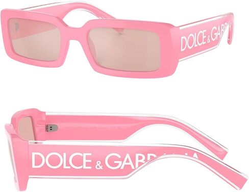 DOLCE & GABBANA DG6187 Rectangle Shape Lettering Logo Sunglasses with Luxury Eyewear Kit in Kuwait