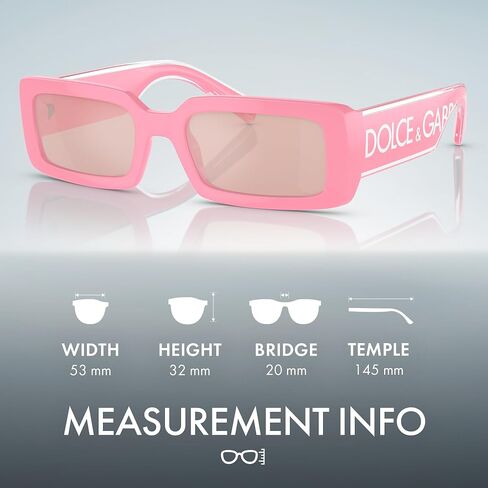 DOLCE & GABBANA DG6187 Rectangle Shape Lettering Logo Sunglasses with Luxury Eyewear Kit in Kuwait