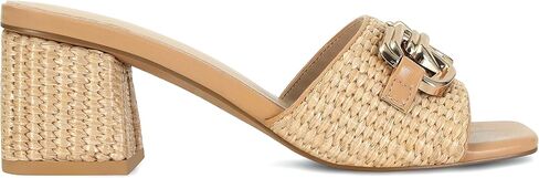SOVANYOU Women's Raffia Sandals Square Toe Slip on Mules Comfortable Dressy Sandals Chunky Block Heels for Beach Party Vacation Shoes in Saudi Arabia