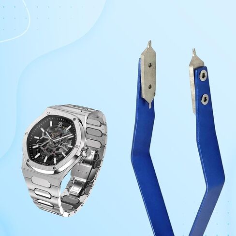 6 PCS Watch Spring Bar Tool, Professional Watch Band Tool Kit with Multiple Punch Pins and Spring Bar Tools, Set for Watch Repair and Bracelet Adjustment (1mm/0.9mm/0.8mm/Single Head/Double-Headed) in Saudi Arabia