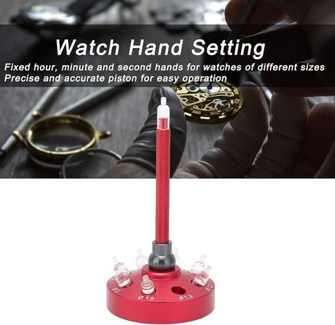 Watch Hands Fitting Setting Presser,Precision Tool Set Alloy Steel Watch Hand Repairing Tools with 8pcs Setting Head for Watchmakers in Saudi Arabia