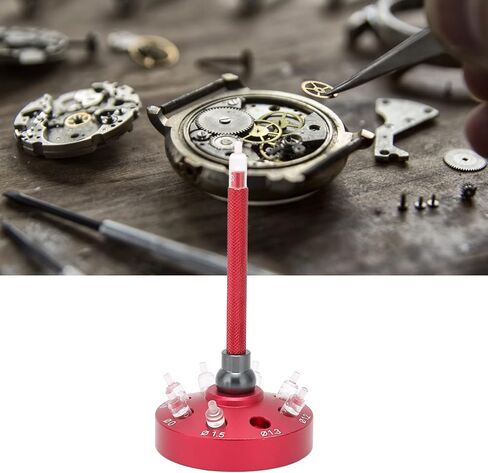 Watch Hands Fitting Setting Presser,Precision Tool Set Alloy Steel Watch Hand Repairing Tools with 8pcs Setting Head for Watchmakers in Saudi Arabia